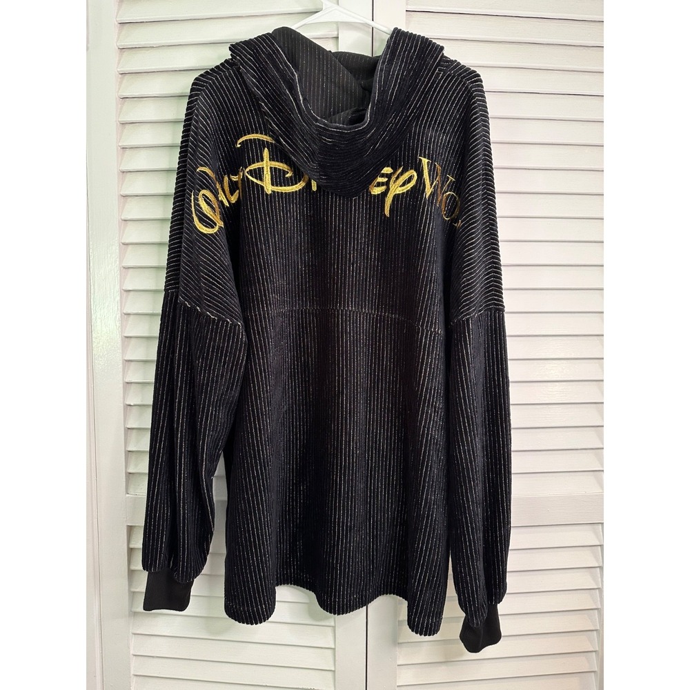 Spirit Jersey XL Walt Disney World Black & Gold 50th Anniversary Velour Hoodie - Picture 6 of 8